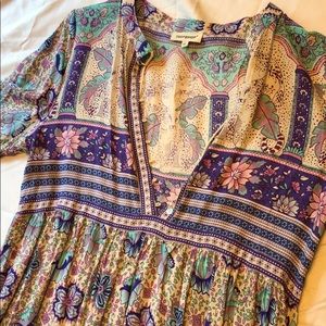 Lavender boho maxi with flowers